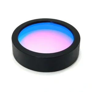 BPH660-10nm 660 nm bandpass filter on a white background