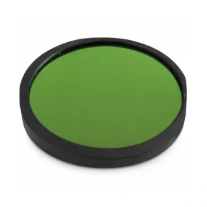 BPH455-10nm bandpass filter in a black circular mount on a white background