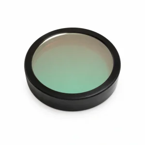 BPH475-10nm bandpass filter in a black circular mount on a white background