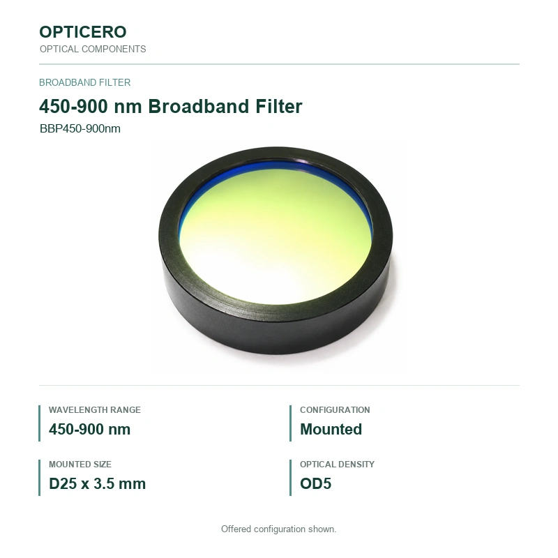 BBP450-900nm information card BBP450-900nm broadband filter information card with verified English specifications
