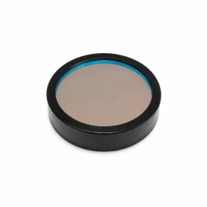 Mounted BPH495-10nm bandpass filter on a white background