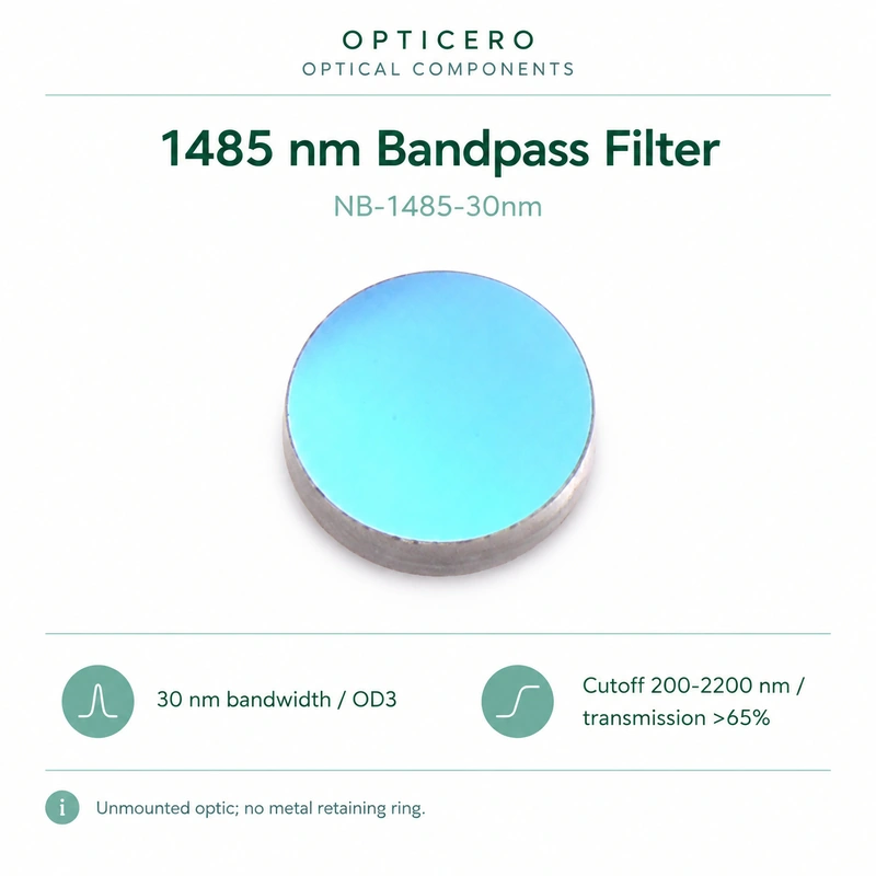NB-1485-30nm information card NB-1485-30nm bandpass filter information card with verified English specifications