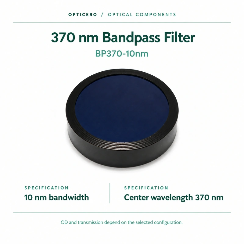BP370-10nm information card BP370-10nm bandpass filter information card with verified English specifications