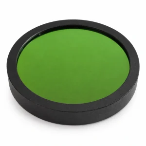 Mounted BPH560-10nm bandpass filter on a white background